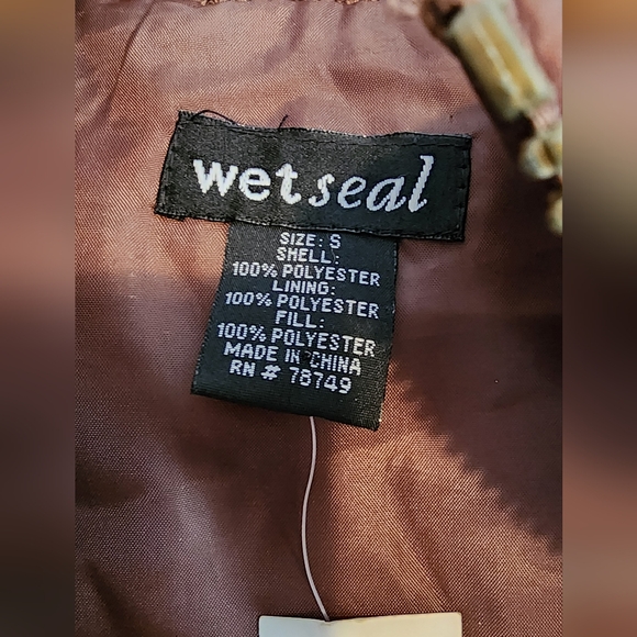 *SOLD* Deadstock Original Tags Wet Seal Brown Faux Fur Hooded Vest - Picture 8 of 9